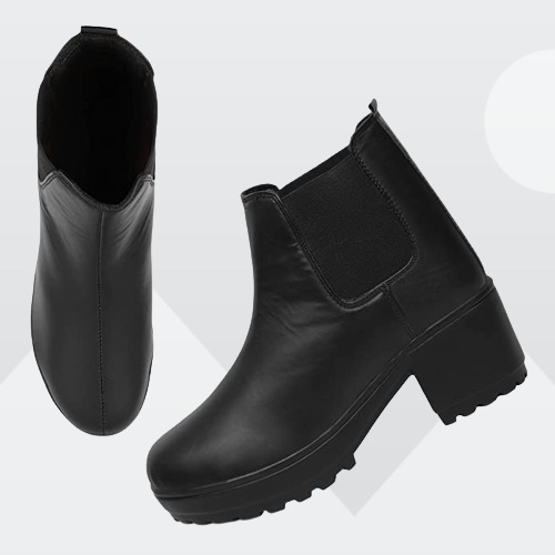 Black-color-chelsea-boots-for-girls