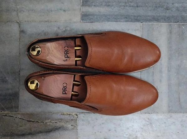 Shoe-Tree-Inserted-Inside-the-Tan-Color-Loafers